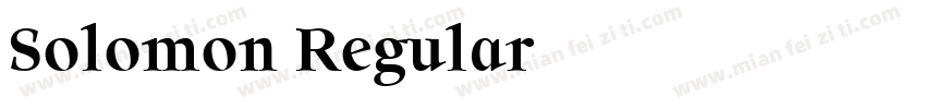 Solomon Regular字体转换